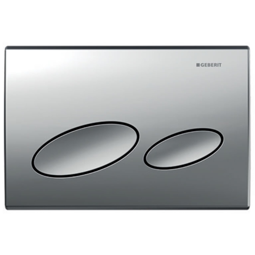 Cutout image of Geberit Kappa20 Matt Chrome Dual Flush Plate